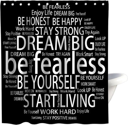 Cortinas de ducha Dream Kids Believe Quotes Be Fearless Dream Big Be Yourself