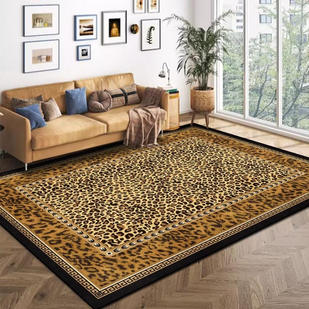 Alfombras de lujo de 4 x 5 pies para sala de estar y comedor, alfombras
