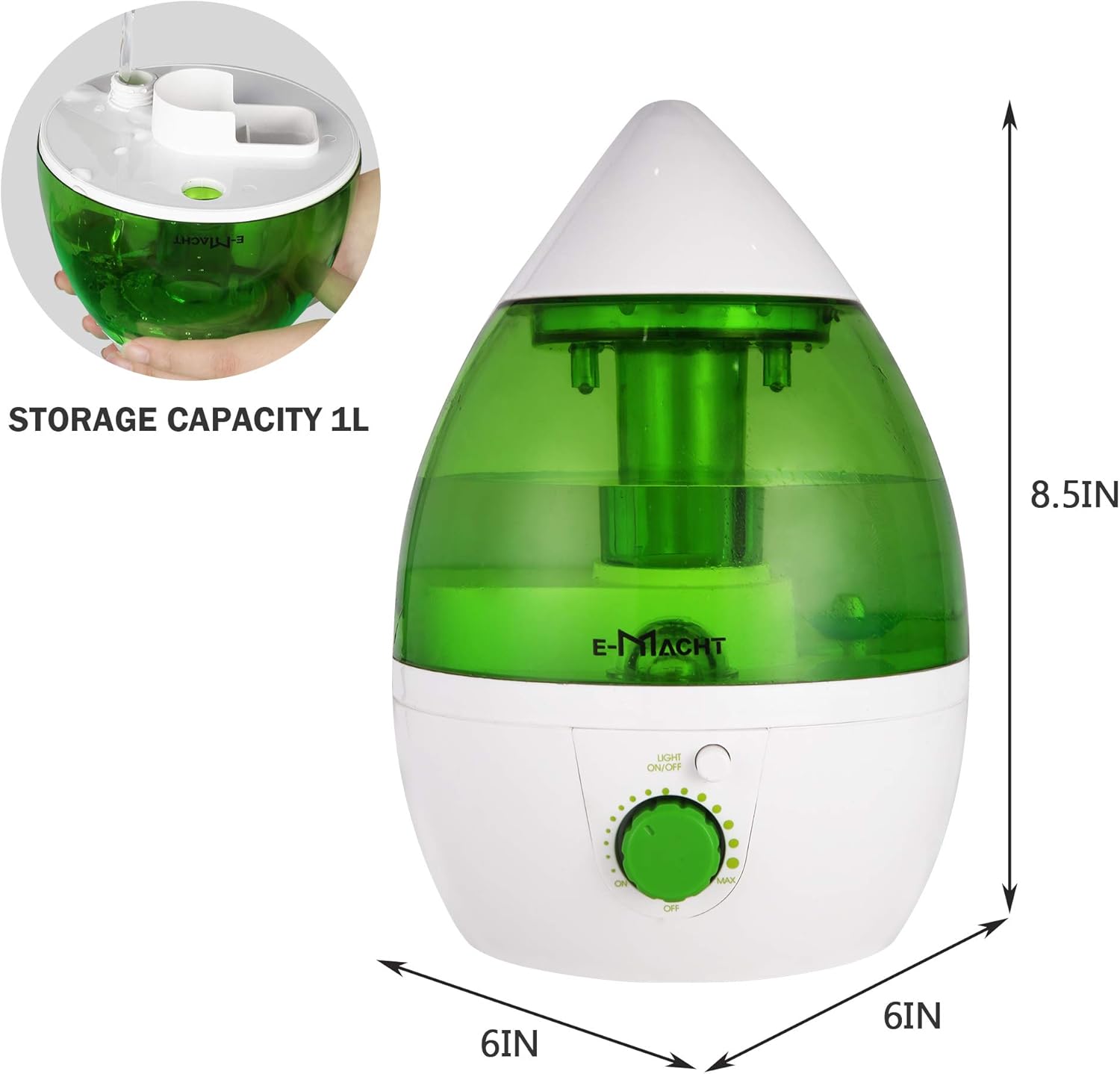 TRY & DO Humidificador de plantas pequeñas para interiores hasta 12 horas...