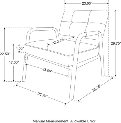 glitzhome Juego de 2 sillas decorativas de piel sintética, silla moderna de...