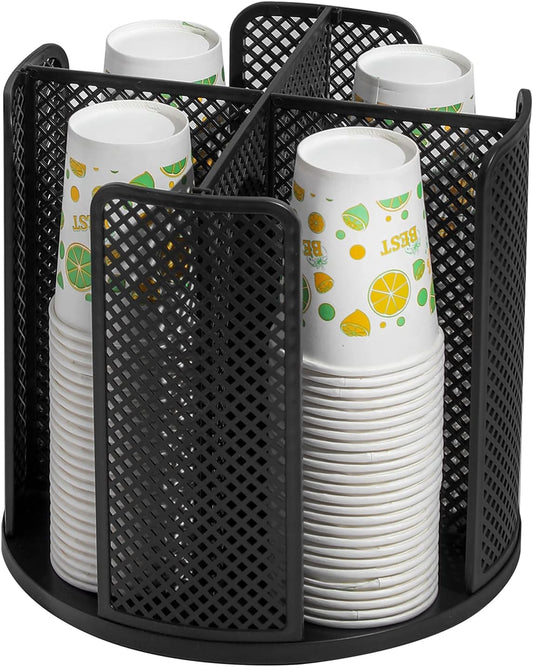 Soporte para tazas de papel y tapa, organizador de almacenamiento de vasos de...
