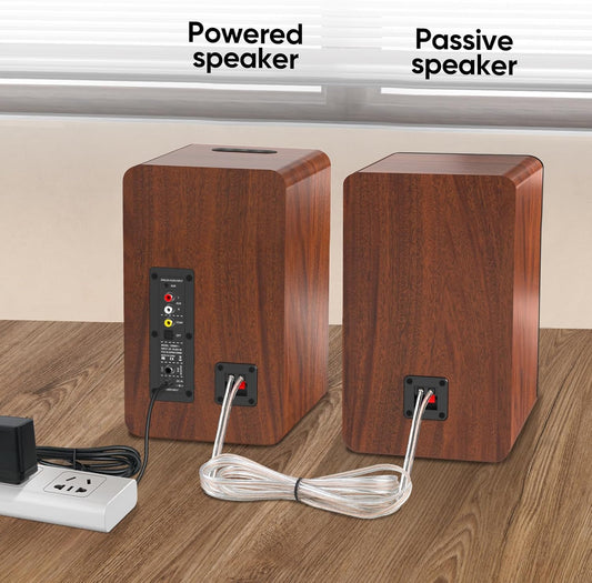 Saiyin Altavoces Bluetooth para estantería, 40 W x 2 altavoces de TV...