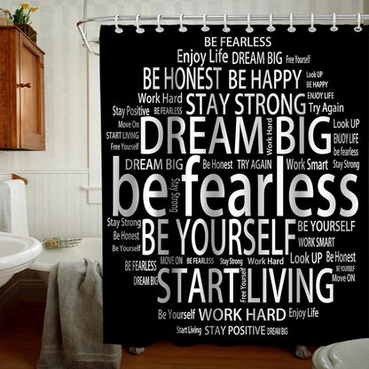 Cortinas de ducha Dream Kids Believe Quotes Be Fearless Dream Big Be Yourself
