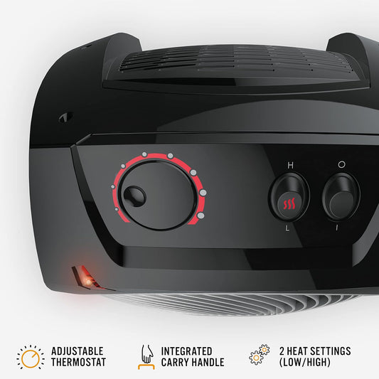 Vornado, calentador para toda la habitación VH10, Metal, Negro, 1, 1500.0watts