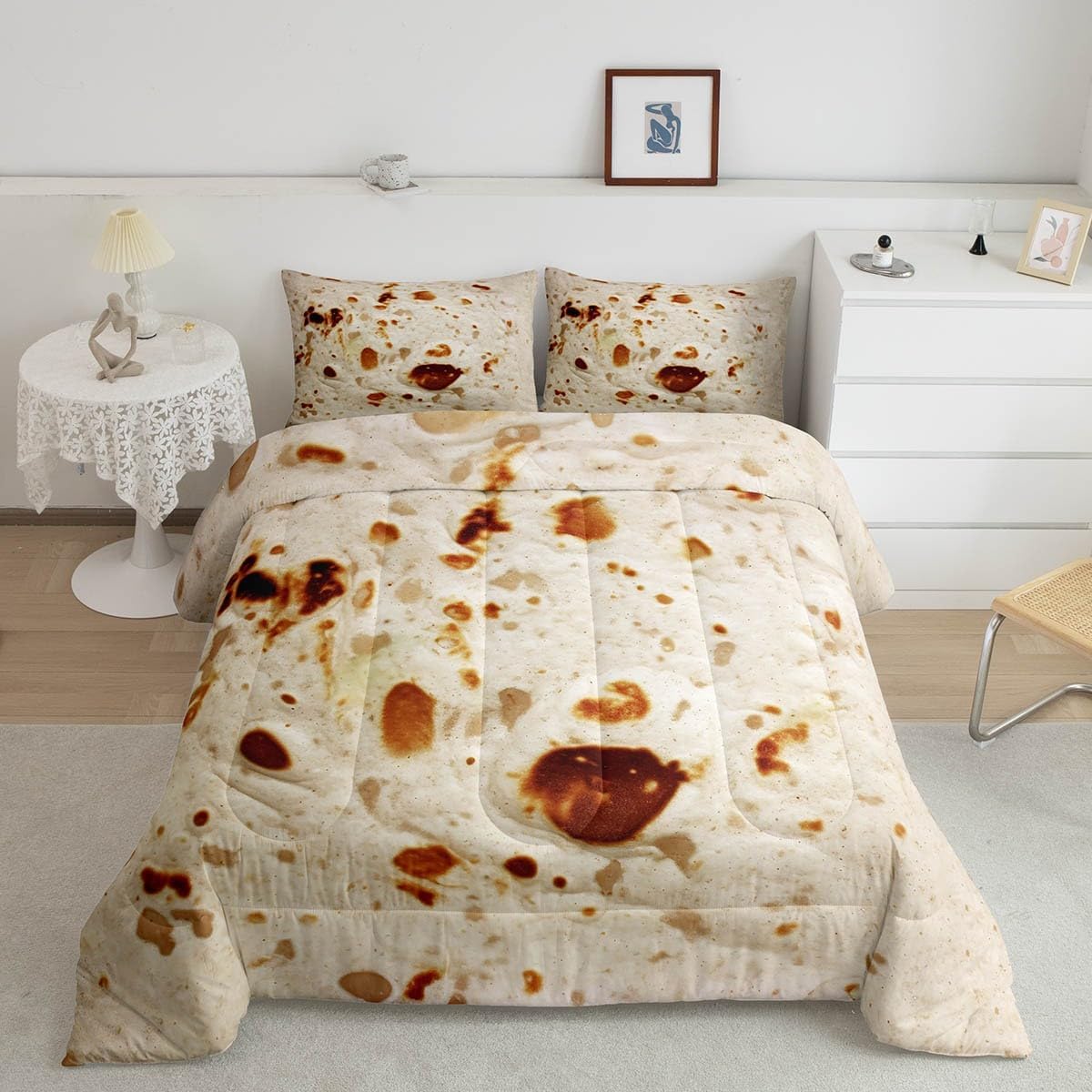 Feelyou Juego de ropa de cama de tortilla de burritos para adultos y niños,...