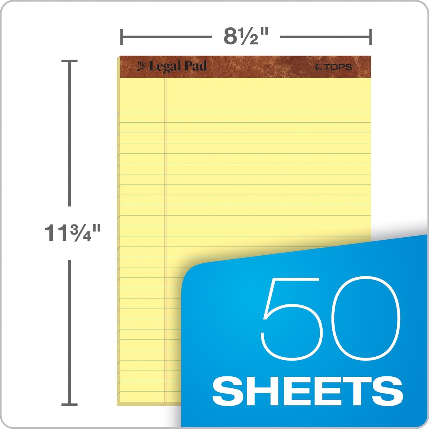 TOPS The Legal Pad - Blocs de notas de tamaño legal, 5 x 8 pulgadas, hojas...