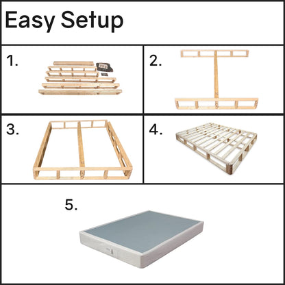 Coil, Somier resistente de 4.5 pulgadas para soporte de colchón, base de madera