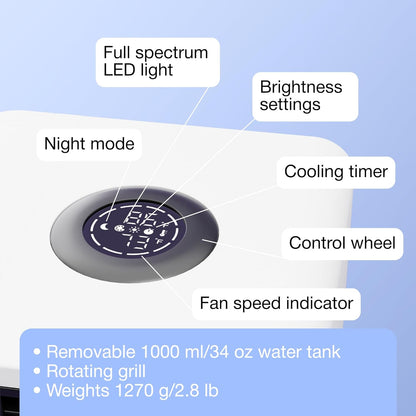 Ventilador de refrigeración para escritorio y automóvil - Enfriador de aire...