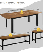 Juego de mesa de comedor de 5 piezas para 4-8 personas, juego de mesa de cocina