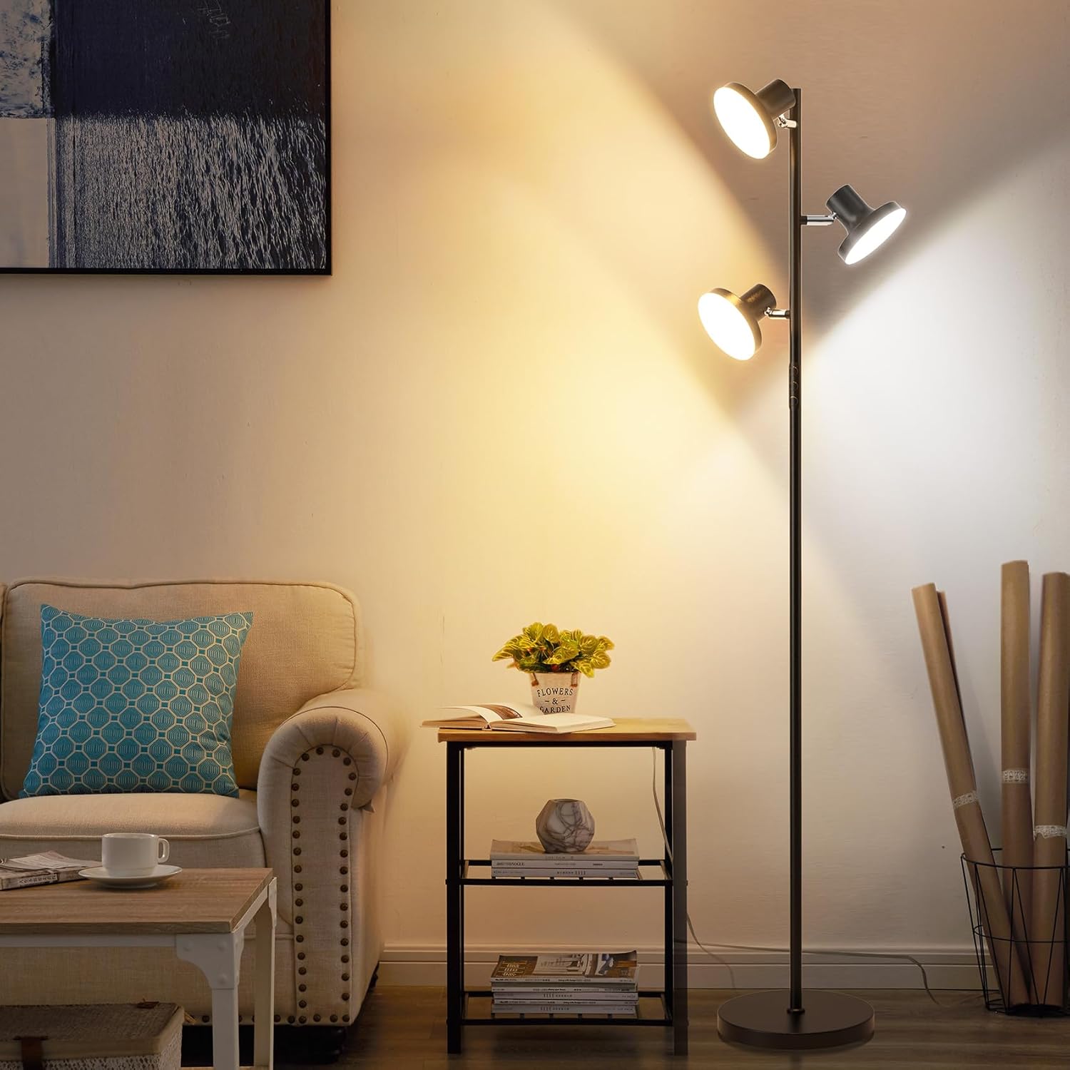 Lámpara De Pie LED De 36 W, Moderna Lámpara De Pie Regulable Con Control Remoto Y Táctil