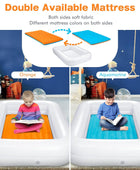 Cama de viaje mejorada para niños pequeños 4 lados  Colchón de aire para niños...