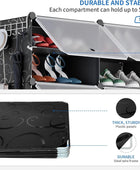 Organizador de almacenamiento de zapatos, 24 pares de zapatero de plástico con...
