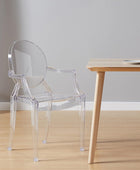 Moderno sillón apilable de acrílico para cocina, comedor, sala de estar,