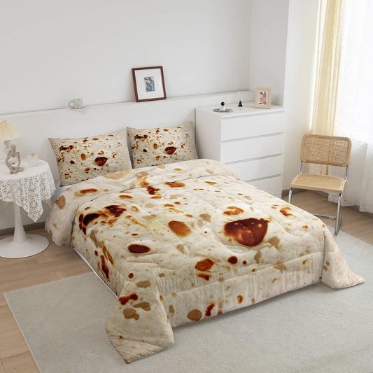 Feelyou Juego de ropa de cama de tortilla de burritos para adultos y niños,...