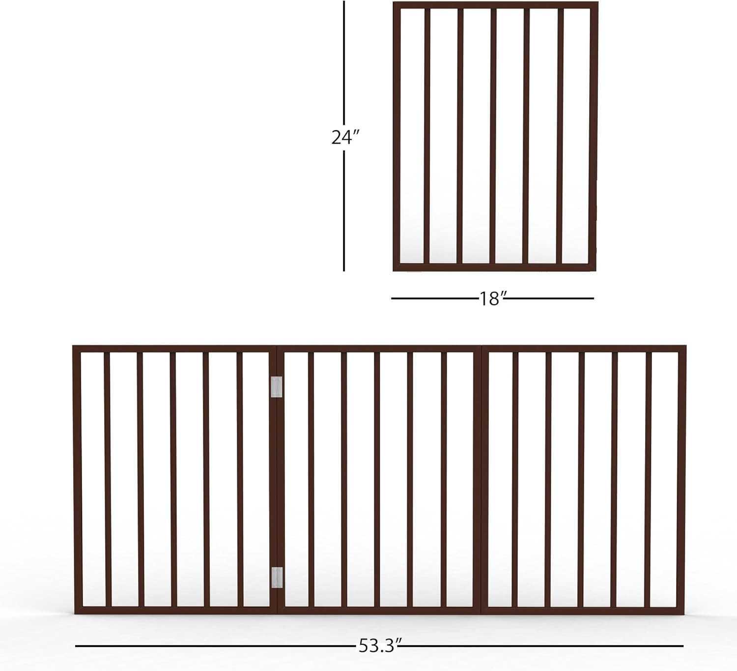 Colección Pet-Gate de madera, marrón oscuro, Café Oscuro