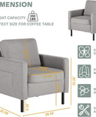 STHOUYN Cómoda silla decorativa pequeña de tela con brazo, para sala de estar,...