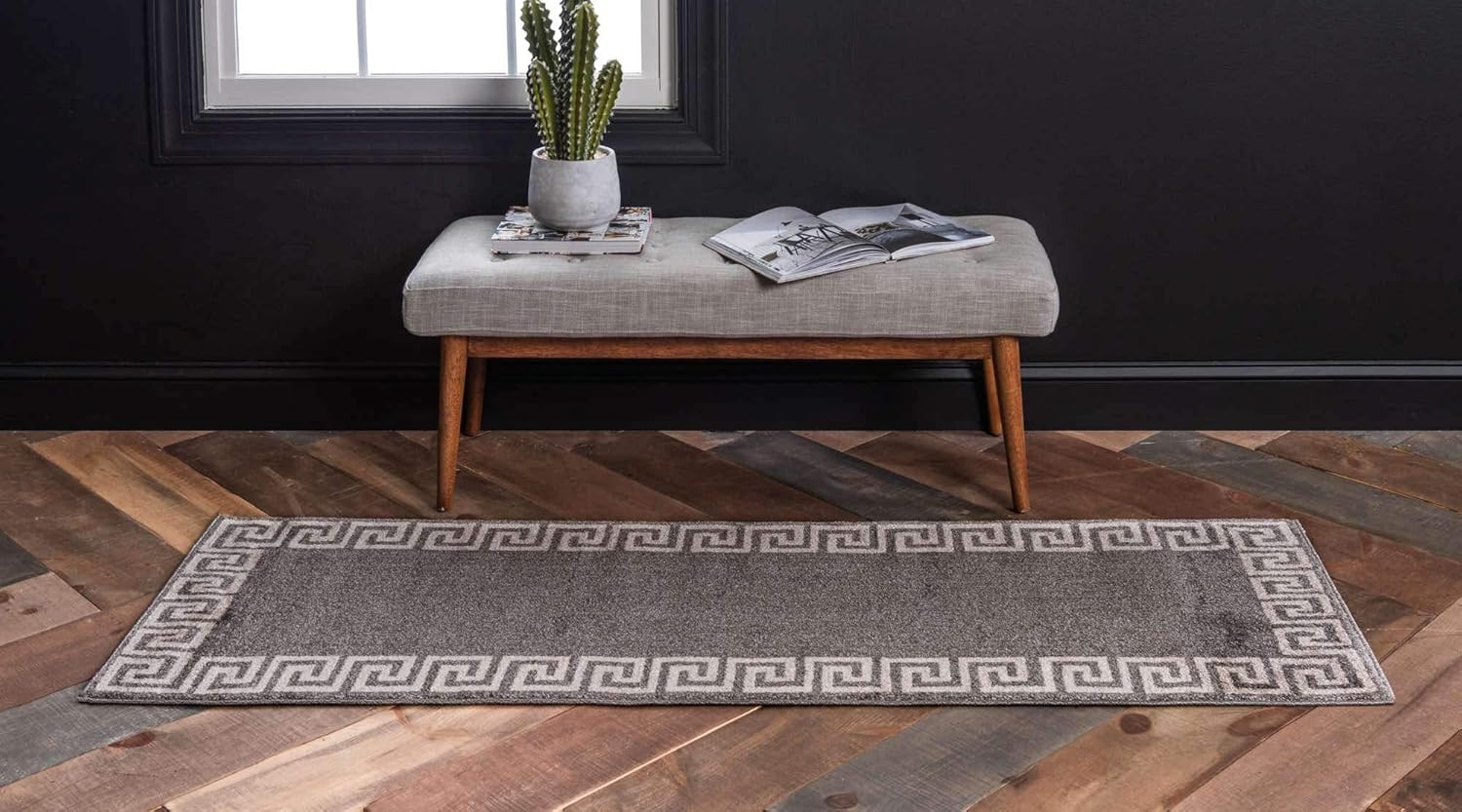 Unique Loom Athens Collection - Alfombra clásica geométrica moderna con diseño...