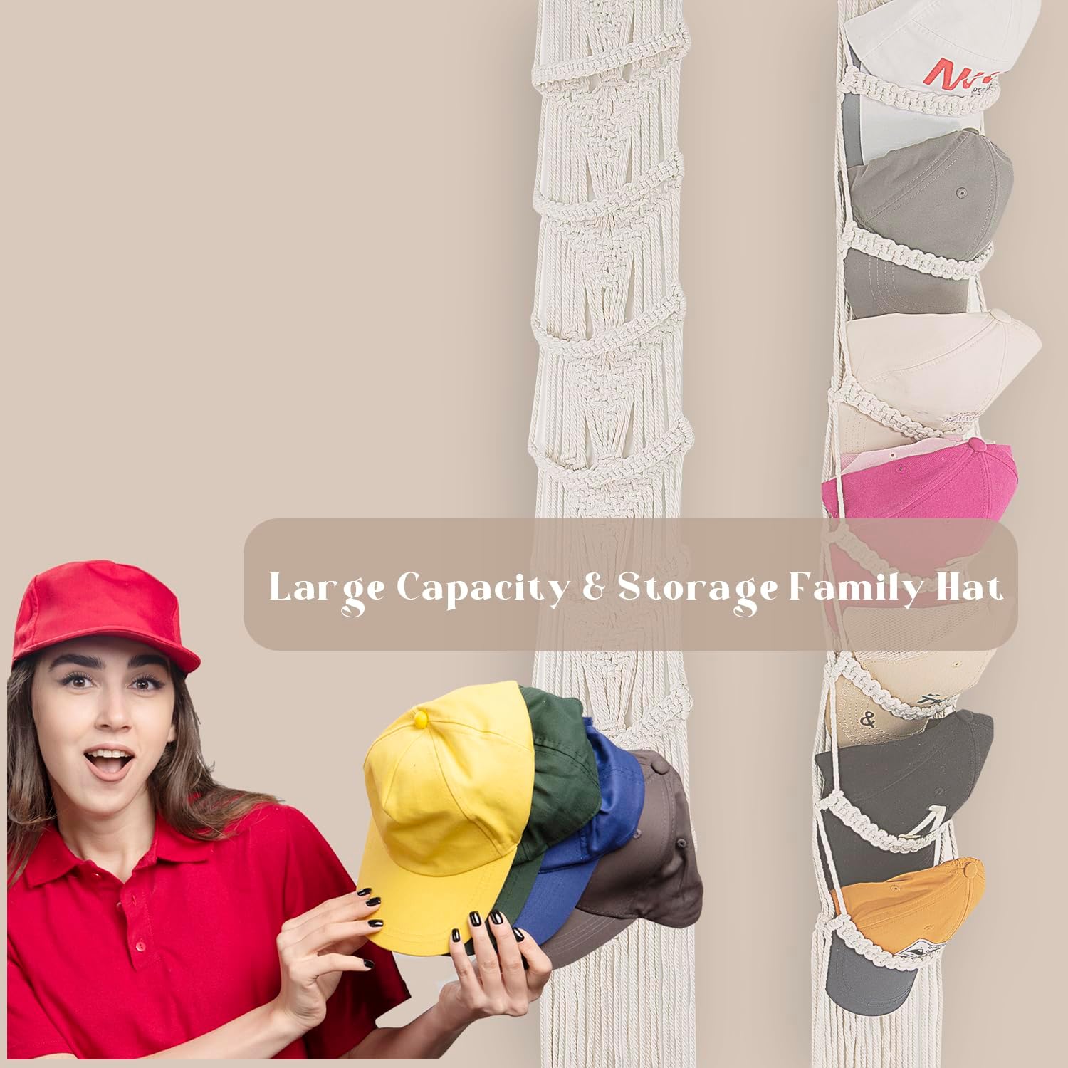 Soporte para gorras, 1 paquete de organizador de sombreros para gorras de