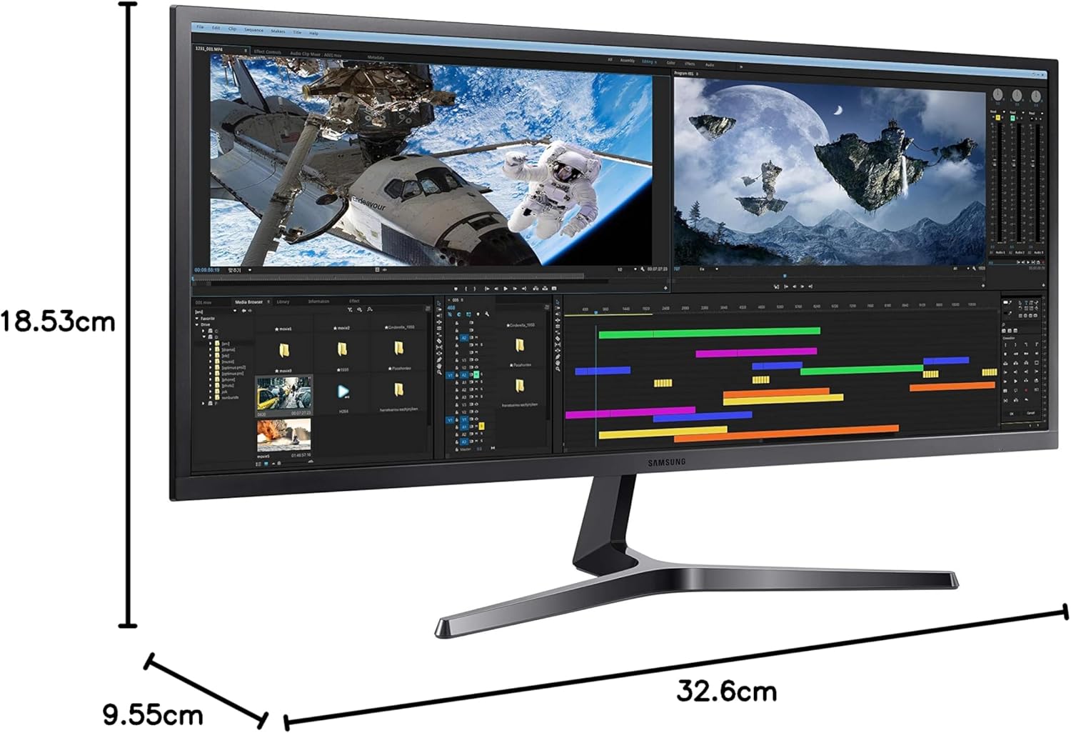 SAMSUNG Monitor para juegos ultraancho SJ55W de 34 pulgadas (LS34J550WQNXZA) -...