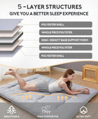 Colchón de futón japonés plegable de tatami, tapete de dormir enrollable con...