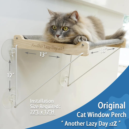 PETKARAY Percha para ventana de gato, hamaca plegable para ventana, estantes de...