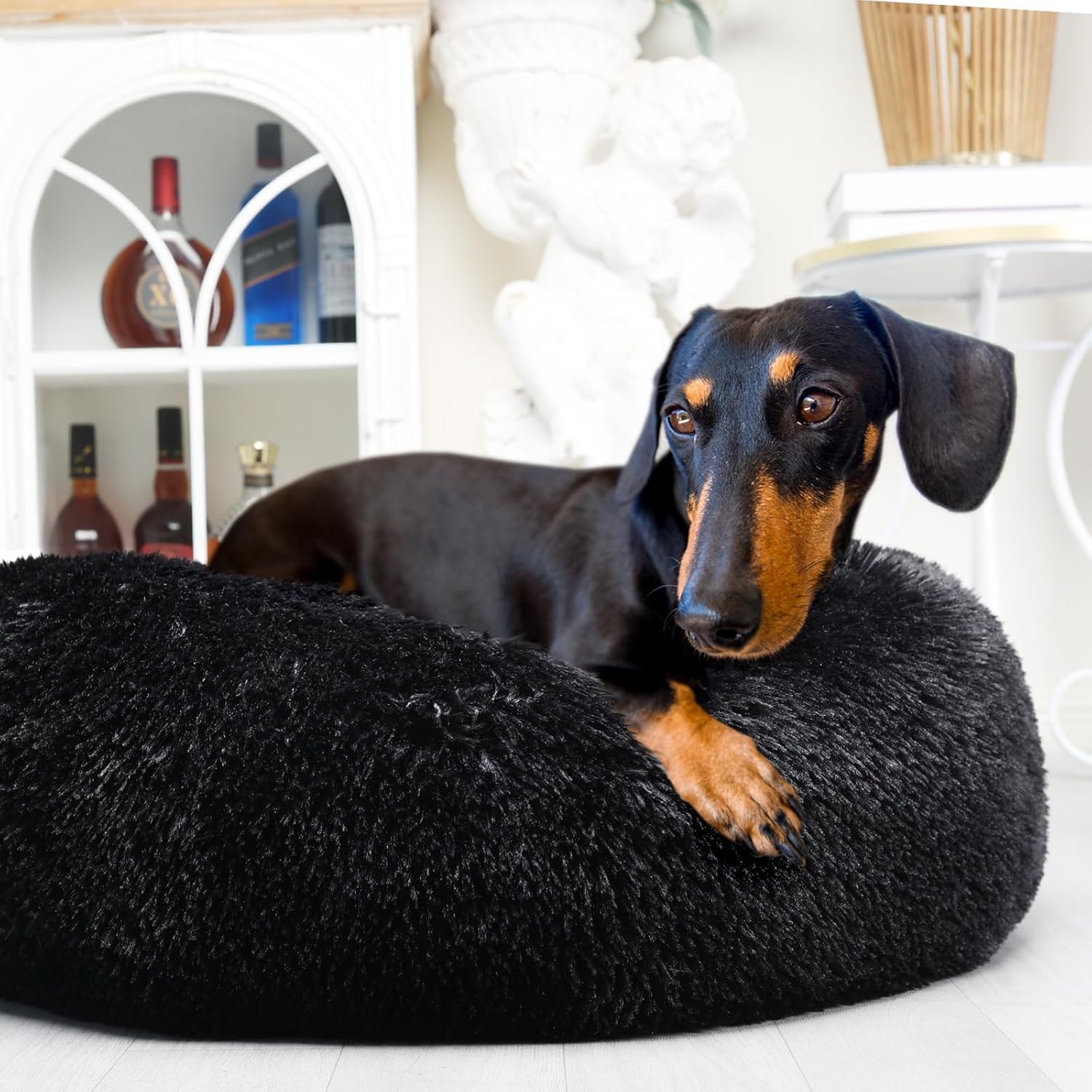 Camas para perros medianos lavables y relajantes para perros de 28 pulgadas,...