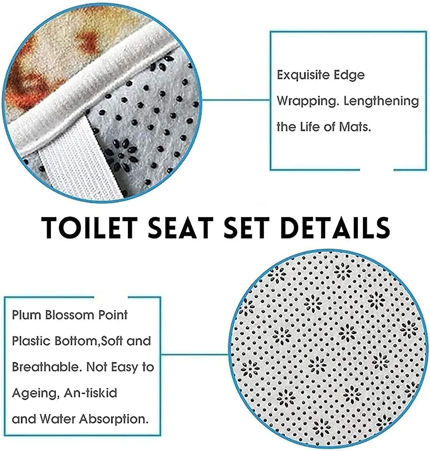 beifivcl Juego de 4 cortinas de ducha de mármol de lujo, juegos de baño con...