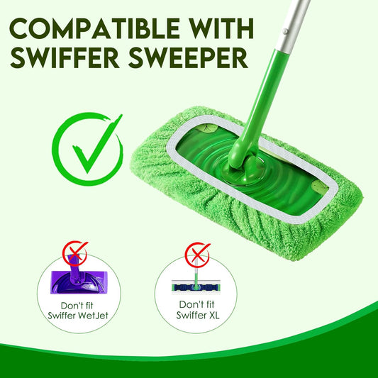 Almohadillas de fregona reutilizables compatibles con trapeador Swiffer Sweeper...