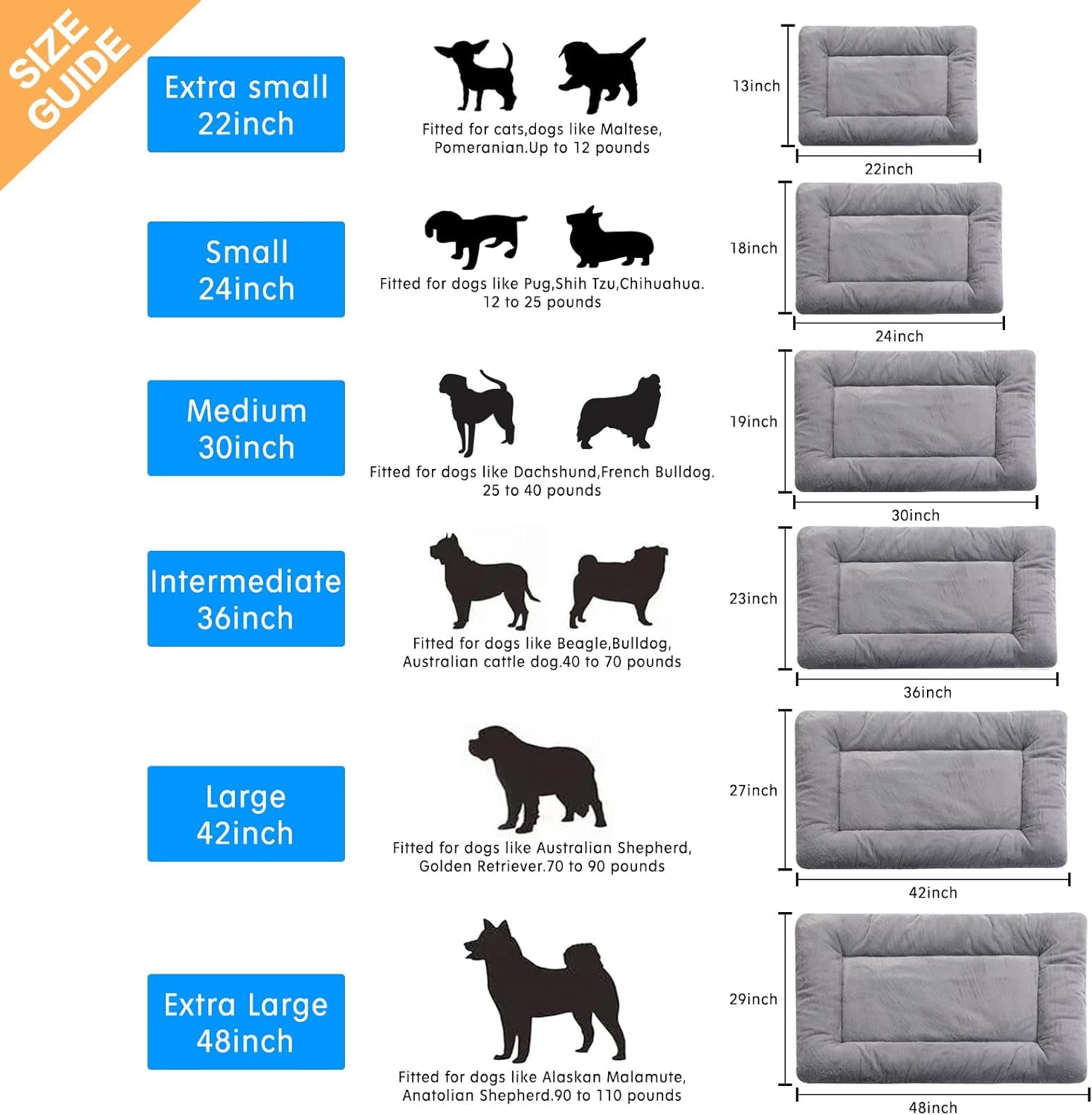 Cama para perros medianosmedianos, apta para metal, ultrasuave, lavable y...