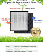 Filtro purificador de aire de repuesto para Samsung de 1 año...