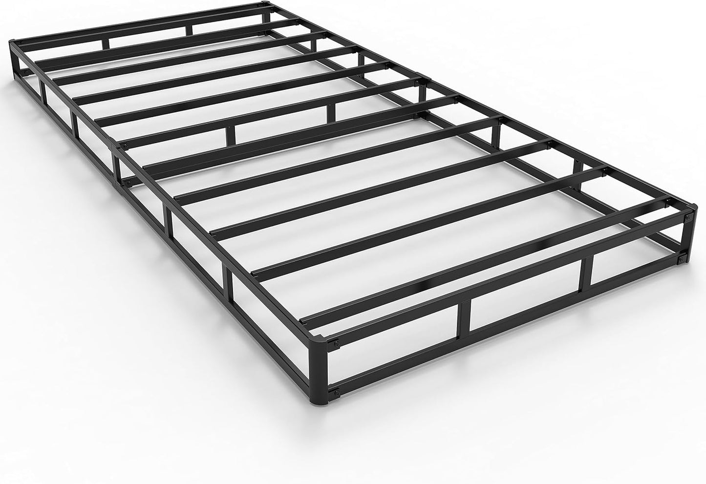 Base de cama con somier individual XL de 5 pulgadas, base de colchón de metal