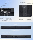 Barra de sonido, altavoces de graves para Smart TV con subwoofer dual sistema...