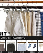 Amber Home Paquete de 24 perchas retro de madera para pantalones con clips,...