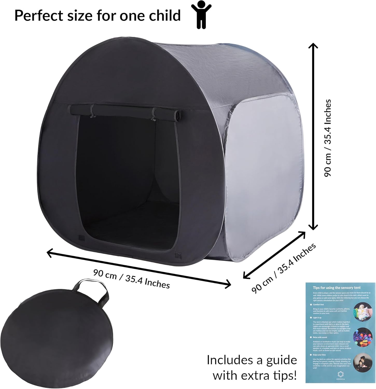 Tienda de campaña sensorial  Esquina tranquila para que los niños jueguen y se...