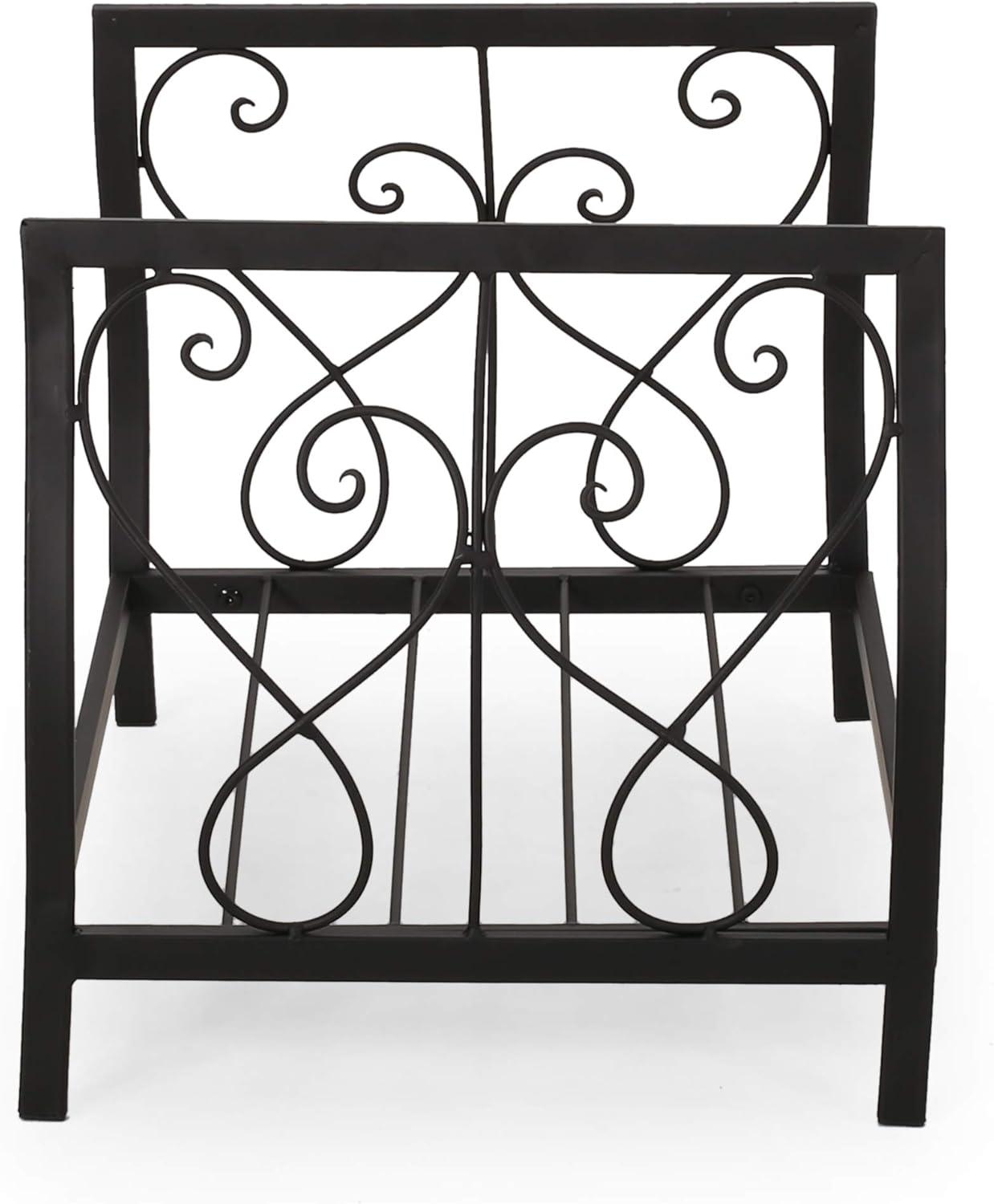 Christopher Knight Home Janice Estante para troncos, color negro mate