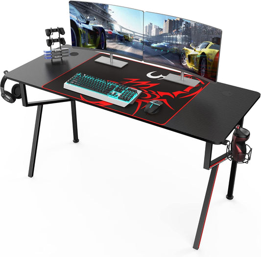 EE EUREKA ERGONOMIC Escritorio para juegos de 55 pulgadas, en forma de K,...