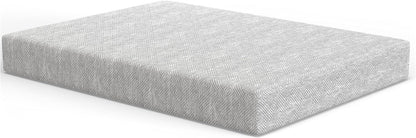 Colchón de espuma viscoelástica de gel gris jaspeado, certificado CertiPUR-US y