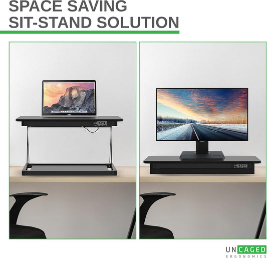 CHANGEdesk MINI - Convertidor de escritorio pequeño de pie de altura ajustable,...
