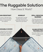 RUGGABLE Absida Sage - Alfombra lavable a máquina, apta para mascotas y niños,...