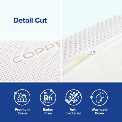 Olee Sleep Cubrecolchón de espuma viscoelástica antibacteriana de triple