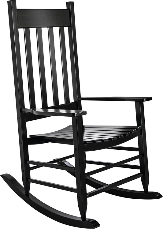 HOMESTEAD Mecedora de madera para exteriores  Silla mecedora de madera maciza...