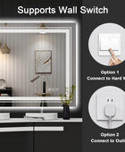 Espejo LED de baño, 40 x 32 pulgadas con luz frontal y retroiluminada,...