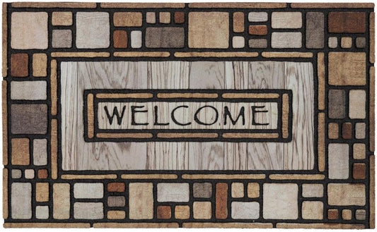 Mohawk Home Doorscapes Drifted Nature - Tapete para puerta de entrada, 18 x 30...