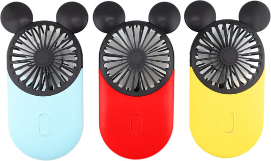 Mini ventilador personal de Mickey, ventilador recargable USB de mano y...