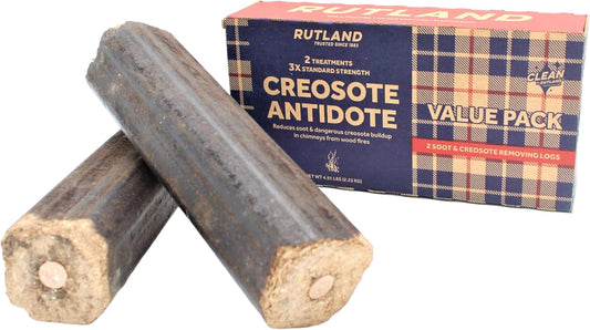 Rutland Creosote Antidote, 3 veces poder de limpieza, troncos de fuego de...