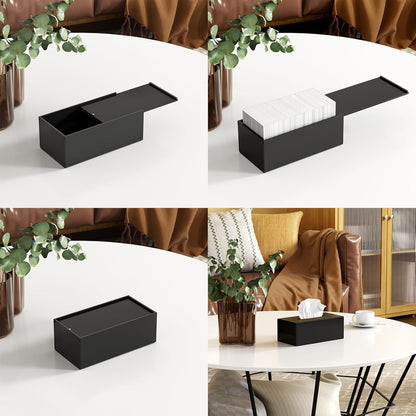 Funda de acrílico para caja de pañuelos, dispensador rectangular para baño,