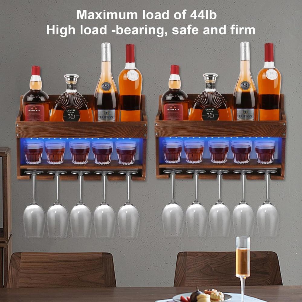 Set de 2 Repisas para Vinos y Copas TIRYIUOU