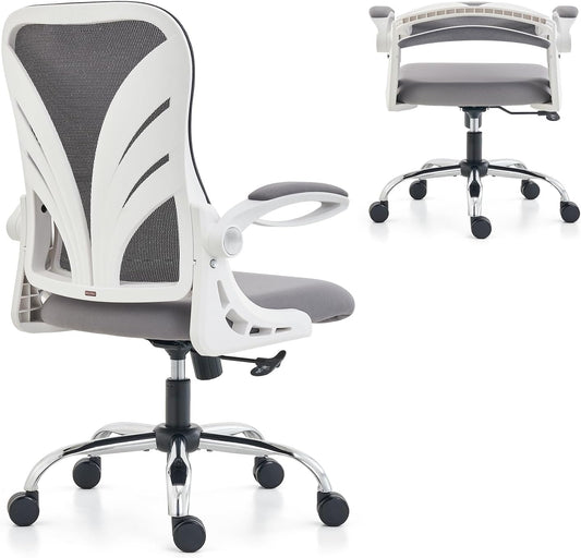 Silla de oficina ergonómica con respaldo plegable, silla de escritorio para...