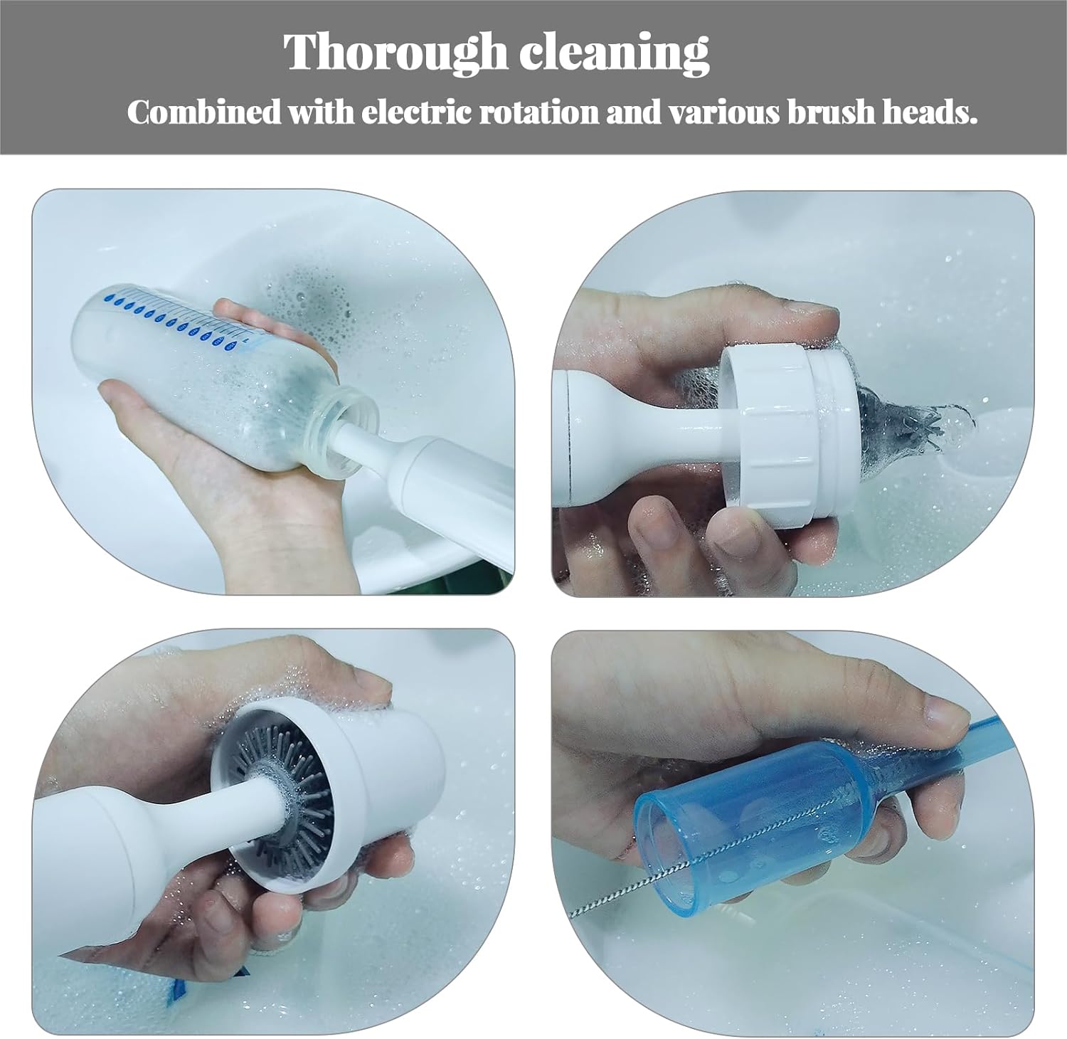 Cepillo de limpieza eléctrico con limpiador de cepillo eléctrico recargable por
