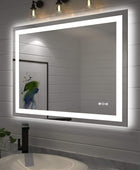 Amorho - Espejo de pared para tocador de baño, de 40x32 pulgadas, con luz LED...